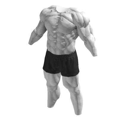 Realistic Full Body Muscle Suit Buff White