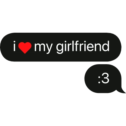 i heart my good friend :3 text bubble