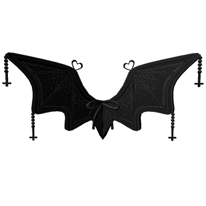 Black Goth Lace Bat Wings