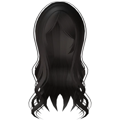 💗 sweet flowy long wavy hair dark brown