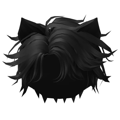 🍀Wolf Cat Messy Hair (Black)