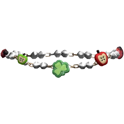 Igari Necklace Mori Kei Apple Ladybug Clover Pearl