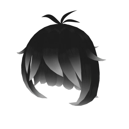 💡 Glowing Hair - Black w/ White tips