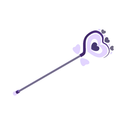 Heart Staff Purple