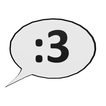 "Cutesy Emoticon" Speech Bubble