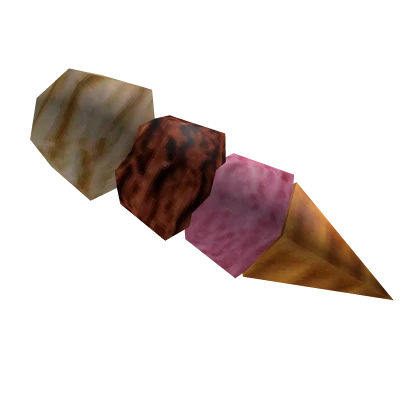 Retro Low-Poly Ice Cream Cone