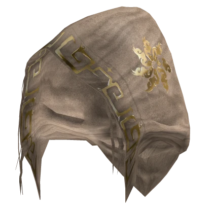 Gaian Sorcerer Distressed Beige Rune Hood