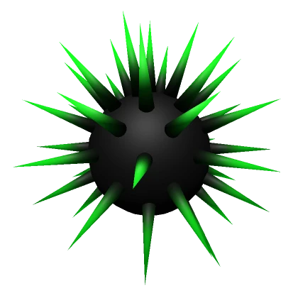 Toxic Green Sea Urchin Head