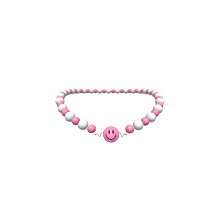 Pink Preppy Smiley Charm Necklace (3.0)