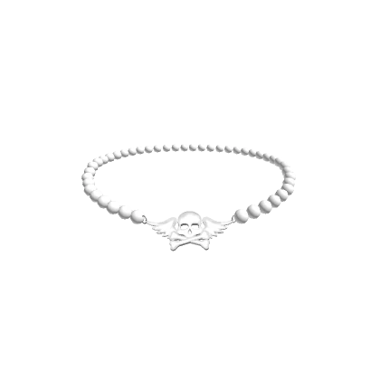 Y2k Angelic Skull Pearls Choker 3.0