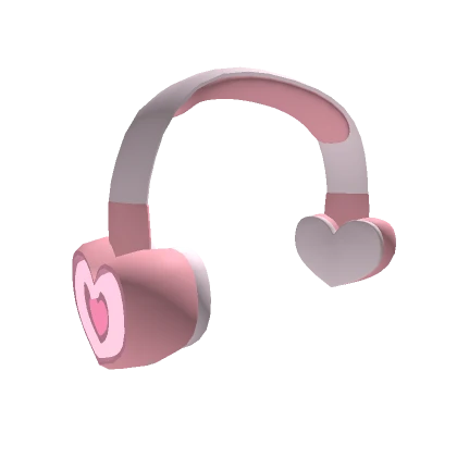 Pink Heart Headphones