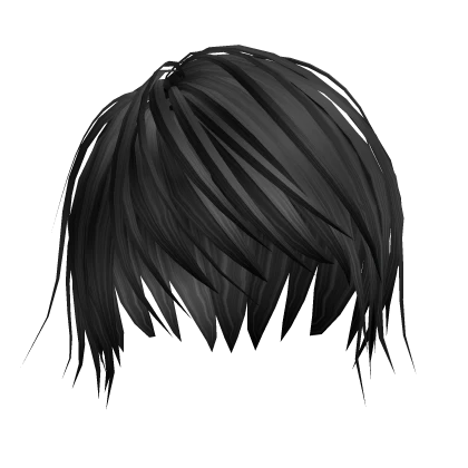 Charcoal Messy Long Anime Hair 8.0