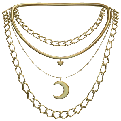 Gold Layered Moon Necklace