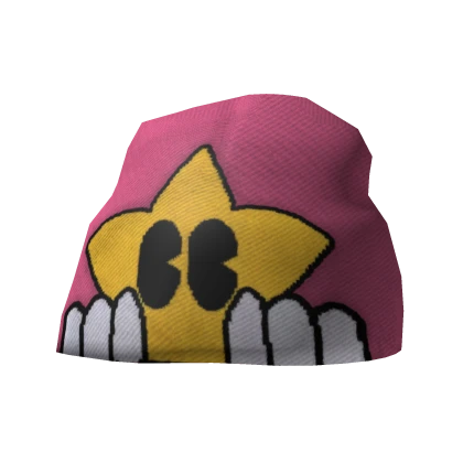 Y2K Pink Star Beanie