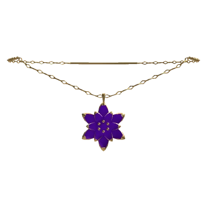 Purple Lotus Necklace