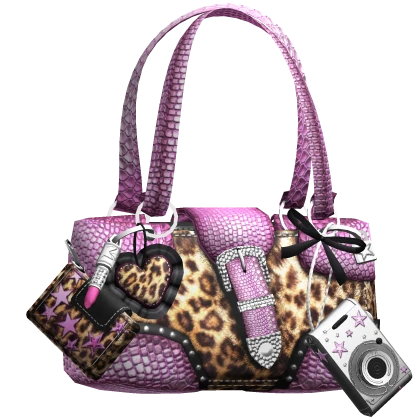 Gyaru 2000s Vintage Scene Icon Bag Cheetah