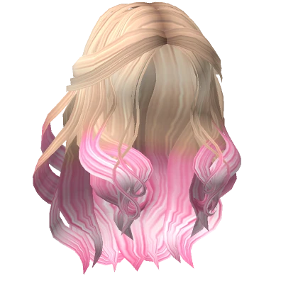 Flowing Ocean Wavy Hair Pink Ombre