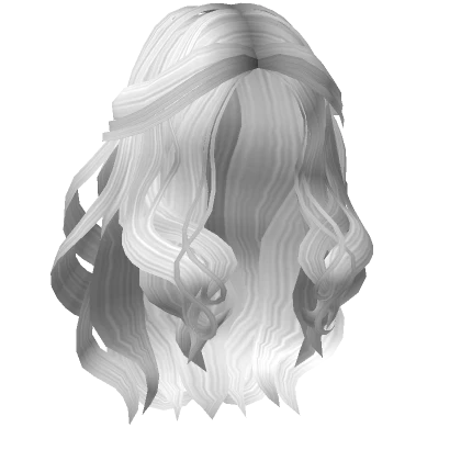 Flowing Ocean Wavy Hair White