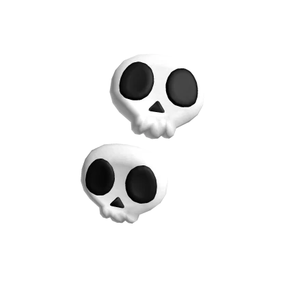gothic skull plush hairclips