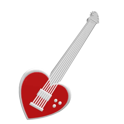 Valentines Red Heart Guitar