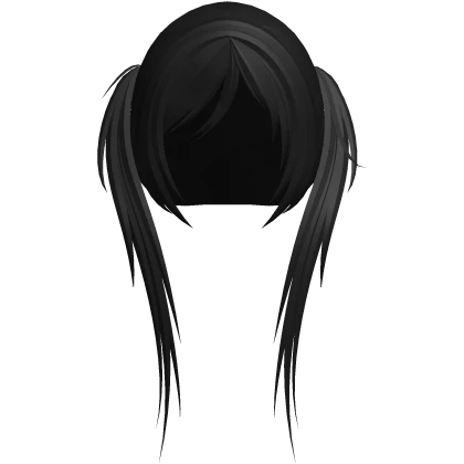 †𝄢 black emo messy pigtails