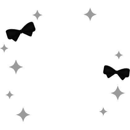 ꒰・black cutesy bow sparkle aura ♡