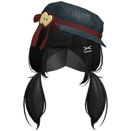 igari harajuku apple newboy hat girl hair black