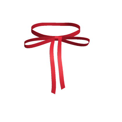 Valentine's Day Red Ribbon Choker 3.0