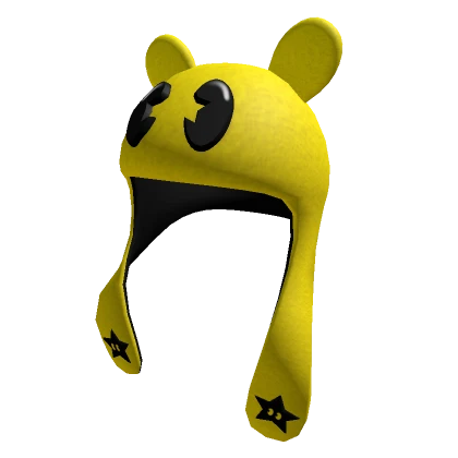 YELLOW Y2K STAR PLUSHIE BEANIE