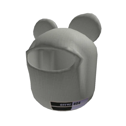 White Y2K Bear Ski Mask