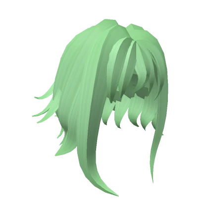 Light Green Anime Side Tails Hair