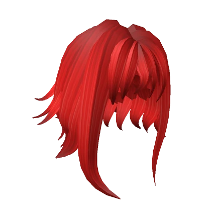 Red Anime Side Tails Hair