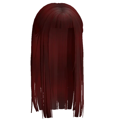 Hime Red Long Straight Hair w/ Bangs