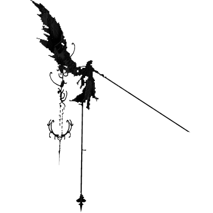Sephiroth Final Fantasy gothic shadow with crosses
