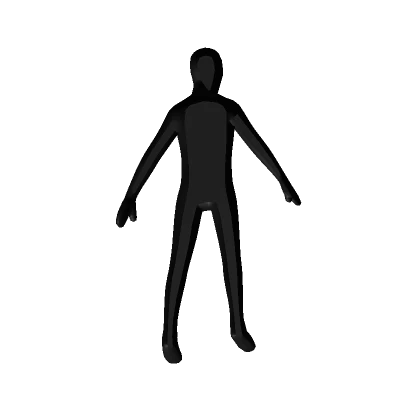 Black Full Body Outline Avatar Aura