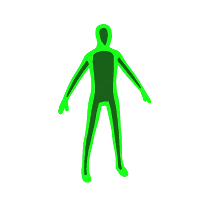 Green Full Body Outline Avatar Aura