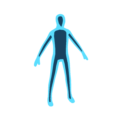 Cyan Blue Full Body Outline Avatar Aura