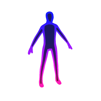 Gradient Full Body Outline Avatar Aura Purple