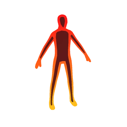 Gradient Full Body Outline Avatar Aura Orange