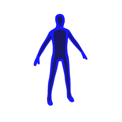 Blue Full Body Outline Avatar Aura