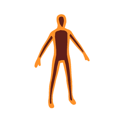 Orange Full Body Outline Avatar Aura