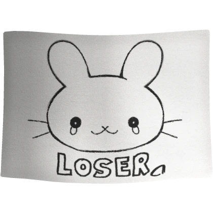 loser bunny drawing 