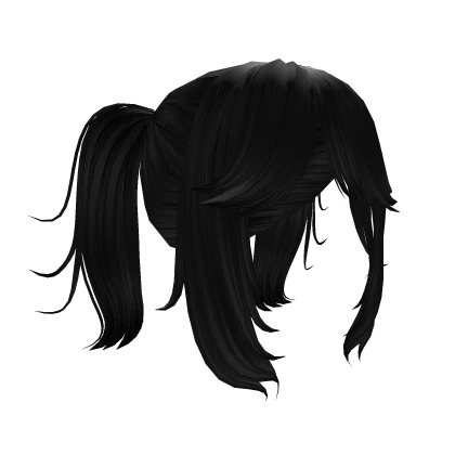 Black and loose pigtails