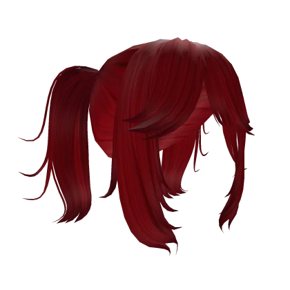 Red and loose pigtails