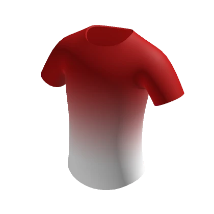 Demon Red and White Summer Gradient T-Shirt