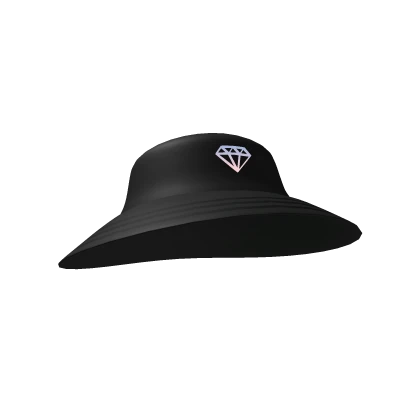 Black Bucket Hat w Diamond