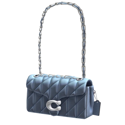 Coach Quilted Shoulder Bag Baby Blue