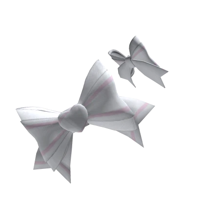 white heart bow