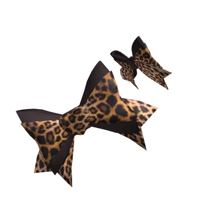 Leopard heart bow