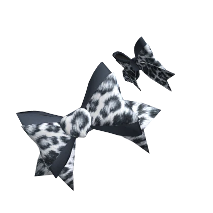 Snow leopard heart bow